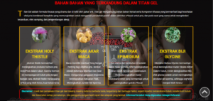 Bahan bahan titan gel asli