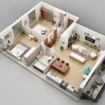 Rancangan Denah Rumah Minimalis 2 Kamar